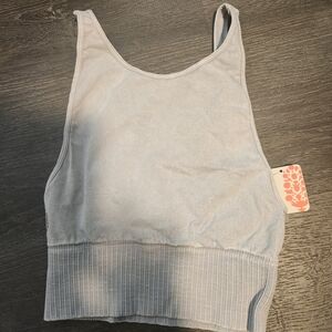 Light Gray Ribbed Tank Top
